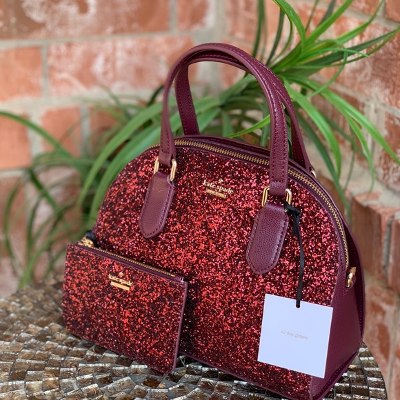 Kate spade mini Riley glitter satchel bag+wallet - Picture 3 of 8